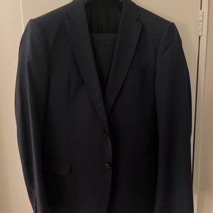 Armani Collezioni suit - 40 R. Navy blue with subtle check